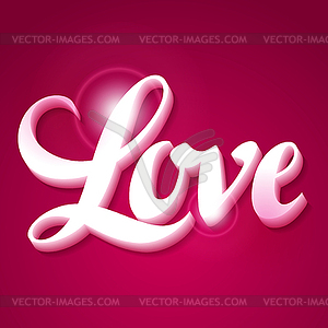 День Святого Валентина фон с слово любовь на розовый - изображение в векторе