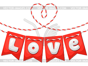 Greeting card with flags. Concept can be used for - vector image