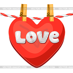 Greeting card with heart. Concept can be used for - vector clip art