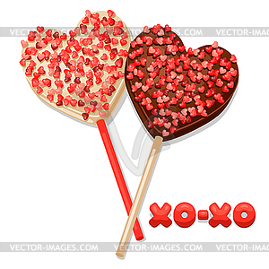 Greeting card with sweet candies. Concept can be - vector clipart