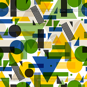 Seamless pattern in abstract geometric style. Desig - vector clipart