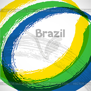 Brazil abstract background with grunge paint stroke - vector image