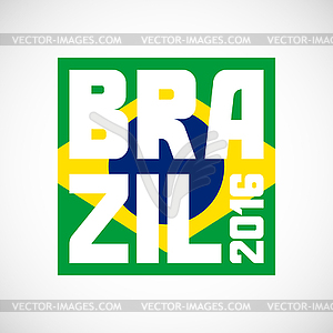 Brazil abstract background in color of flag. - vector clip art