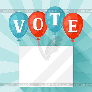 Balloons with appeal vote. Political elections for - vector clipart
