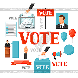 Vote political elections concept. for campaign - vector clip art