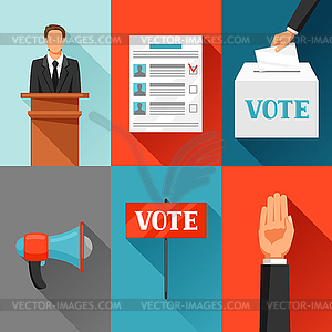 Vote political elections concept. for campaign - vector clip art