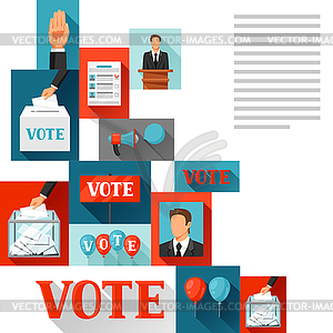 Vote political elections background. for campaign - color vector clipart