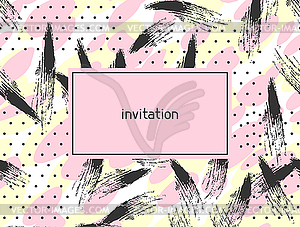 Abstract grunge invitation card. Background - vector clip art