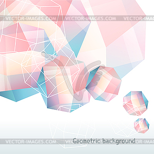 Abstract background with geometric crystals and - royalty-free vector clipart