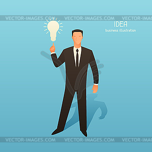 Idea business conceptual with businessman and - vector image