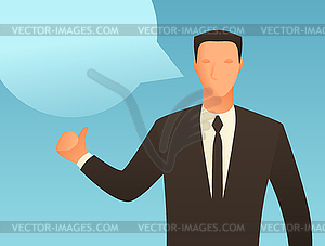 Success business conceptual with businessman. - vector clip art