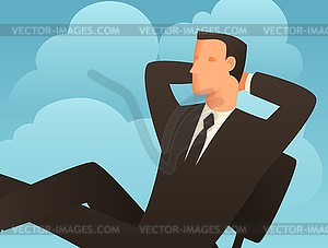 Success business conceptual with businessman. - vector clipart