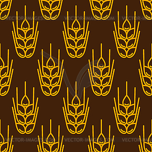 Seamless pattern with wheat. Agricultural image - vector clipart