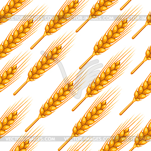 Seamless pattern with wheat. Agricultural image - vector clipart