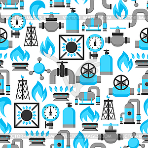 Natural gas production, injection and storage. - vector image