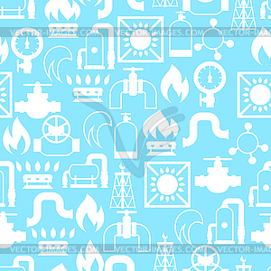 Natural gas production, injection and storage. - vector clipart