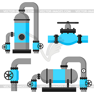 Природный газ теплообменник, регулирующие клапаны и - клипарт в векторе / векторное изображение
