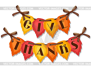 Thanksgiving Day greeting card. Background with - vector clipart