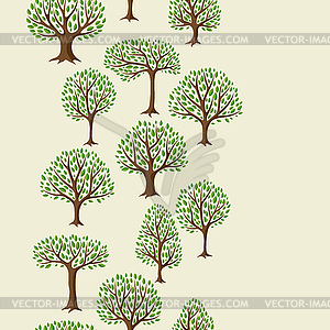 Бесшовные с абстрактными стилизованные деревья. - векторное изображение