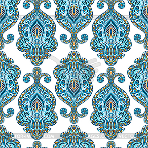 Indian ethnic seamless pattern with ornament - vector clipart