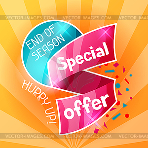 Sale banner. Advertising flyer for commerce, - vector image