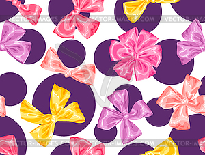 Seamless pattern with decorative delicate satin gif - vector clipart