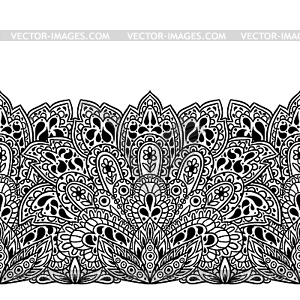 Indian ethnic seamless border with ornament - vector clip art