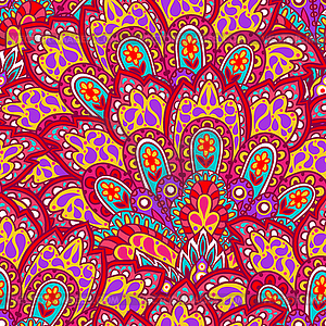 Indian ethnic seamless pattern with ornament - vector image