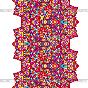 Indian ethnic seamless border with ornament - vector image