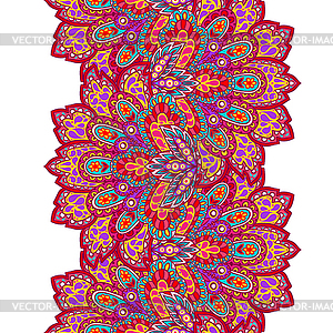 Indian ethnic seamless border with ornament - vector image