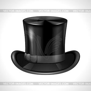 Realistic black cylinder. Meshes and gradients - vector image