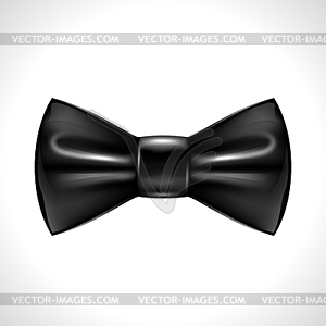 Realistic black bow tie. Meshes and gradients - royalty-free vector image