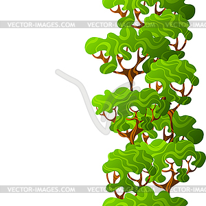 Seamless pattern with abstract stylized trees. - vector EPS clipart