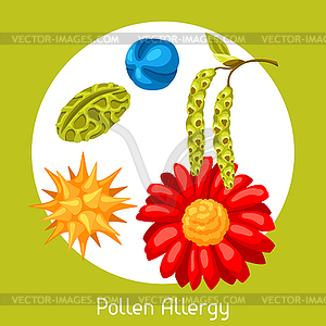 Pollen allergy. for medical websites advertising - vector clipart