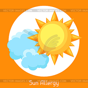 Sun allergy. for medical websites advertising - vector clipart