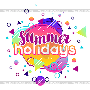 Summer holidays. Abstract in vibrant color - vector clip art