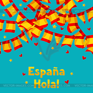 Celebration background with garlands waving - vector image