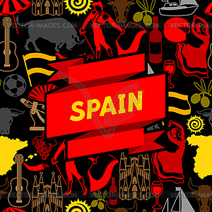 Spain background design. Spanish traditional symbol - vector image