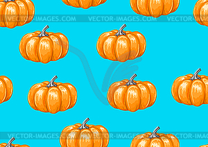 Seamless pattern with pumpkins. Decorative - vector clipart