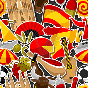 Spain seamless pattern. Spanish traditional - vector clip art