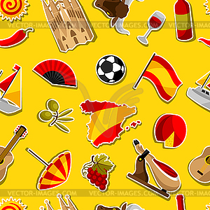 Spain seamless pattern. Spanish traditional - vector clipart