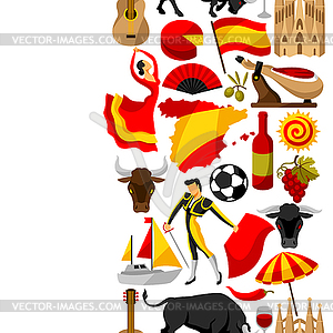 Spain seamless pattern. Spanish traditional - vector image