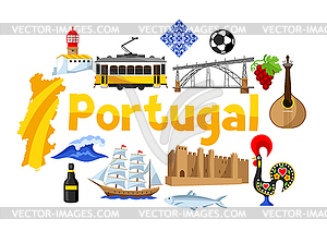 Portugal background design. Portuguese national - vector clipart