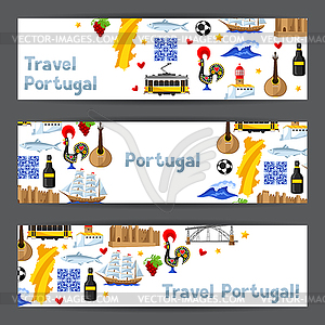 Portugal banners. Portuguese national traditional - vector clipart