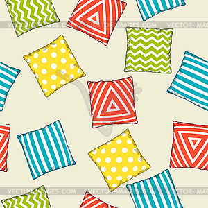 Seamless pattern with multicolored decorative - vector clipart