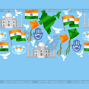 India Independence Day greeting card. Celebration 1 - vector image