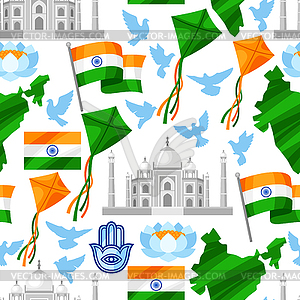 India Independence Day greeting card. Celebration 1 - vector clipart