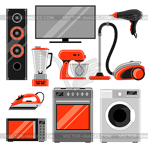 Home Appliances, Devices Vector Illustration-home Cleaning Gadgets Royalty  Free SVG, Cliparts, Vectors, and Stock Illustration. Image 195155873.