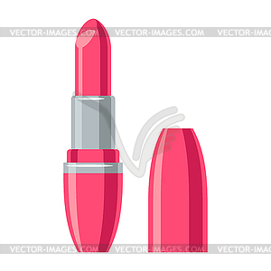 Lipstick for make up. object in flat design style - vector clipart