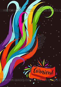 Carnival party background with colorful decorative - vector clip art